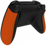 eXtremeRate Orange Soft Touch Grip Back Panels, Comfortable Non-Slip Side Rails Handles, Game Improvement Replacement Parts for Xbox Series S / X Controller - Controller NOT Included - PX3P304