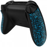 eXtremeRate Textured Blue Back Panels, Comfortable Non-Slip Side Rails, 3D Splashing Handles, Game Improvement Replacement Parts for Xbox Series X/S Controller - Controller NOT Included - PX3P343