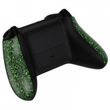 eXtremeRate Textured Green Soft Touch Grip Back Panels, Comfortable Non-Slip Side Rails Handles, Game Improvement Replacement Parts for Xbox Series S / X Controller - Controller NOT Included - PX3P344