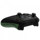 eXtremeRate Textured Green Soft Touch Grip Back Panels, Comfortable Non-Slip Side Rails Handles, Game Improvement Replacement Parts for Xbox Series S / X Controller - Controller NOT Included - PX3P344