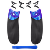 eXtremeRate FLEXOR Rubberized Side Rails Grips Trigger Stop Kit for Xbox Series X/S Controller, Ergonomic Trigger Stopper Handle Grips for Xbox Core Controller – Diamond Textured Chameleon Purple Blue - PX3Q3002