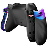eXtremeRate Flexor Clicky Rubberized Side Rail Grips Trigger Stop Kit for Xbox Series X & S Controller, Diamond Textured Chameleon Purple Blue Anti-Slip Ergonomic Trigger Stopper Handle Grips for Xbox Core Controller - PX3Q3002P
