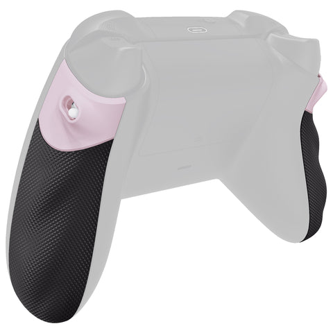 eXtremeRate Cherry Blossoms Pink FLEXOR Rubberized Side Rails Grips Trigger Stop Kit for Xbox Series X / S Controller, Anti-Slip Ergonomic Trigger Stopper Handle Grips for Xbox Core Controller - Diamond Textured - PX3Q712