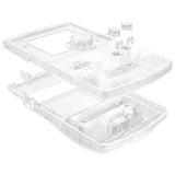 eXtremeRate IPS Ready Upgraded Transparent Clear Replacement Shell Full Housing Cover & Buttons for Gameboy Color – Fit for GBC OSD IPS & Regular IPS & Standard LCD – Console & IPS Screen NOT Included - QCBM5001