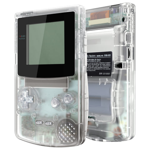 eXtremeRate IPS Ready Upgraded Transparent Clear Replacement Shell Full Housing Cover & Buttons for Gameboy Color – Fit for GBC OSD IPS & Regular IPS & Standard LCD – Console & IPS Screen NOT Included - QCBM5001