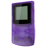 eXtremeRate IPS Ready Upgraded Clear Atomic Purple Replacement Shell Full Housing Cover & Buttons for Gameboy Color – Fit for GBC OSD IPS & Regular IPS & Standard LCD – Console & IPS Screen NOT Included - QCBM5005