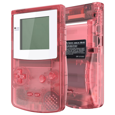 eXtremeRate IPS Ready Upgraded Cherry Pink Replacement Shell Full Housing Cover & Buttons & White Screen for Gameboy Color – Fit for GBC OSD IPS & Regular IPS & Standard LCD – Console & IPS Screen NOT Included - QCBM5007
