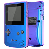 eXtremeRate IPS Ready Upgraded Chameleon Purple Blue GBC Replacement Shell Full Housing Cover w/ Buttons for Gameboy Color – Fit for GBC OSD IPS & Regular IPS & Standard LCD – Console & IPS Screen NOT Included - QCBP3001