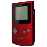 eXtremeRate IPS Ready Upgraded Scarlet Red GBC Replacement Shell Full Housing Cover with Buttons for Gameboy Color – Fit for GBC OSD IPS & Regular IPS & Standard LCD – Console & IPS Screen NOT Included - QCBP3003