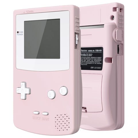 eXtremeRate IPS Ready Upgraded Cherry Blossoms Pink GBC Replacement Shell Full Housing Cover w/ Buttons for Gameboy Color – Fit for GBC OSD IPS & Regular IPS & Standard LCD – Console & IPS Screen NOT Included - QCBP3012