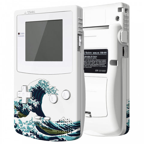 eXtremeRate IPS Ready Upgraded The Great Wave Replacement Shell Full Housing Cover w/ Buttons for Gameboy Color – Fit for GBC OSD IPS & Regular IPS & Standard LCD – Console & IPS Screen NOT Included - QCBT1006