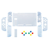 eXtremeRate Back Plate for NS Switch Console, NS Joycon Handheld Controller Housing with Colorful Buttons, DIY Replacement Shell for NS Switch - Glacier Blue - QM506