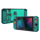 eXtremeRate Back Plate for NS Switch Console, NS Joycon Handheld Controller Housing with Colorful Buttons, DIY Replacement Shell for Nintendo Switch -Emerald Green - QM508
