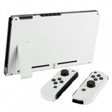 eXtremeRate Soft Touch Grip White Handheld Console Back Plate, Joycon Handheld Controller Housing Shell With Full Set Buttons DIY Replacement Part for NS Switch - QP303
