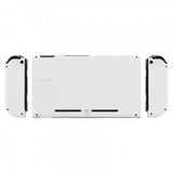 eXtremeRate Soft Touch Grip White Handheld Console Back Plate, Joycon Handheld Controller Housing Shell With Full Set Buttons DIY Replacement Part for NS Switch - QP303