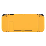 eXtremeRate Soft Touch Grip Caution Yellow Handheld Console Back Plate, Joycon Handheld Controller Housing Shell With Full Set Buttons DIY Replacement Part for NS Switch - QP305