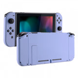 eXtremeRate Soft Touch Grip Light Violet Handheld Console Back Plate, Joycon Handheld Controller Housing Shell With Full Set Buttons DIY Replacement Part for NS Switch - QP309