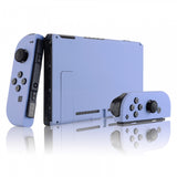 eXtremeRate Soft Touch Grip Light Violet Handheld Console Back Plate, Joycon Handheld Controller Housing Shell With Full Set Buttons DIY Replacement Part for NS Switch - QP309