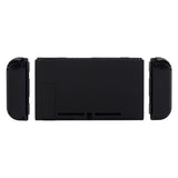 eXtremeRate Soft Touch Grip Back Plate for NS Switch Console, NS Joycon Handheld Controller Housing with Full Set Buttons, DIY Replacement Shell for NS Switch - Black - QP310