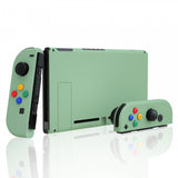 eXtremeRate Matcha Green Back Plate for NS Switch Console, NS Joycon Handheld Controller Housing with Colorful Buttons, DIY Replacement Shell for NS Switch - QP322