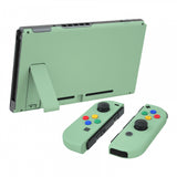 eXtremeRate Matcha Green Back Plate for NS Switch Console, NS Joycon Handheld Controller Housing with Colorful Buttons, DIY Replacement Shell for NS Switch - QP322