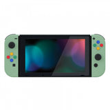 eXtremeRate Matcha Green Back Plate for NS Switch Console, NS Joycon Handheld Controller Housing with Colorful Buttons, DIY Replacement Shell for NS Switch - QP322
