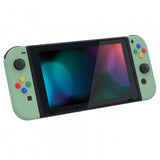 eXtremeRate Matcha Green Back Plate for NS Switch Console, NS Joycon Handheld Controller Housing with Colorful Buttons, DIY Replacement Shell for NS Switch - QP322