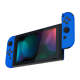 eXtremeRate Blue Soft Touch Grip Backplate for NS Switch Console, NS Joycon Handheld Controller Housing with Full Set Buttons, DIY Replacement Shell for NS Switch - QP334