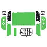 eXtremeRate Green Soft Touch Grip Backplate for NS Switch Console, NS Joycon Handheld Controller Housing with Full Set Buttons, DIY Replacement Shell for NS Switch - QP335