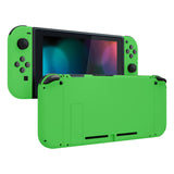 eXtremeRate Green Soft Touch Grip Backplate for NS Switch Console, NS Joycon Handheld Controller Housing with Full Set Buttons, DIY Replacement Shell for NS Switch - QP335