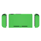 eXtremeRate Green Soft Touch Grip Backplate for NS Switch Console, NS Joycon Handheld Controller Housing with Full Set Buttons, DIY Replacement Shell for NS Switch - QP335