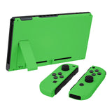 eXtremeRate Green Soft Touch Grip Backplate for NS Switch Console, NS Joycon Handheld Controller Housing with Full Set Buttons, DIY Replacement Shell for NS Switch - QP335