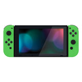 eXtremeRate Green Soft Touch Grip Backplate for NS Switch Console, NS Joycon Handheld Controller Housing with Full Set Buttons, DIY Replacement Shell for NS Switch - QP335