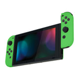 eXtremeRate Green Soft Touch Grip Backplate for NS Switch Console, NS Joycon Handheld Controller Housing with Full Set Buttons, DIY Replacement Shell for NS Switch - QP335