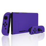 eXtremeRate Purple Soft Touch Grip Backplate for NS Switch Console, NS Joycon Handheld Controller Housing with Full Set Buttons, DIY Replacement Shell for NS Switch - QP336