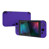 eXtremeRate Purple Soft Touch Grip Backplate for NS Switch Console, NS Joycon Handheld Controller Housing with Full Set Buttons, DIY Replacement Shell for NS Switch - QP336