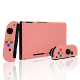 eXtremeRate Coral Soft Touch Grip Backplate for NS Switch Console, NS Joycon Handheld Controller Housing with Full Set Buttons, DIY Replacement Shell for NS Switch - QP339