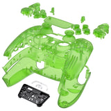 eXtremeRate Full Set Housing Shell with Action Buttons Touchpad Cover, Clear Green Replacement Decorative Trim Shell Front Back Plates Compatible with ps5 Controller BDM-030/040 - QPFM5003G3
