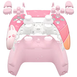 eXtremeRate Easter Rabbit Full Set Housing Shell with Buttons Touchpad Cover, Custom Replacement Decorative Trim Shell Front Back Plates Compatible with ps5 Controller BDM-010 BDM-020- QPFT1003G2
