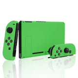 eXtremeRate Green Soft Touch Grip Backplate for NS Switch Console, NS Joycon Handheld Controller Housing with Full Set Buttons, DIY Replacement Shell for NS Switch - QP335