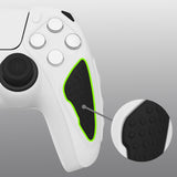 PlayVital Knight Edition White & Black Two Tone Anti-Slip Silicone Cover Skin for Playstation 5 Controller, Soft Rubber Case for PS5 Controller with Thumb Grip Caps - QSPF004