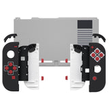 eXtremeRate Soft Touch Grip Classics NES Style Back Plate for Nintendo Switch Console, NS Joycon Handheld Controller Housing with Full Set Buttons, DIY Replacement Shell for Nintendo Switch - QT106