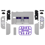 eXtremeRate Soft Touch Grip Classics SNES Style Back Plate for Nintendo Switch Console, NS Joycon Handheld Controller Housing with Full Set Buttons, DIY Replacement Shell for Nintendo Switch - QT107