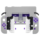 eXtremeRate Soft Touch Grip Classics SNES Style Back Plate for Nintendo Switch Console, NS Joycon Handheld Controller Housing with Full Set Buttons, DIY Replacement Shell for Nintendo Switch - QT107