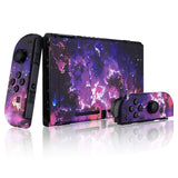 eXtremeRate Back Plate for Nintendo Switch Console, NS Joycon Handheld Controller Housing with Full Set Buttons, DIY Replacement Shell for Nintendo Switch - Surreal Lava - QT109