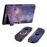 eXtremeRate Nubula Galaxy Back Plate for Nintendo Switch Console, NS Joycon Handheld Controller Housing with Colorful Buttons, DIY Replacement Shell for Nintendo Switch - QT113