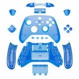 eXtremeRate Transparent Blue Controller Full Set Housing Shell Case w/ Buttons for Xbox Series X/S, Custom Replacement Side Rails Front Back Plate Cover for Xbox Series S & Xbox Series X Controller - QX3M504