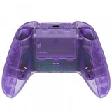 eXtremeRate Clear Atomic Purple Controller Full Set Housing Shell Case w/ Buttons for Xbox Series X/S, Custom Replacement Side Rails Front Back Plate Cover for Xbox Series S & Xbox Series X Controller - QX3M505