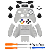 eXtremeRate SFC SNES Classic EU Style Controller Full Set Housing Shell Case with Buttons for Xbox Series X / S Controller, Custom Replacement Side Rails Front Back Plate Cover for Xbox Core Controller - QX3T1002