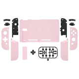 eXtremeRate Dpad Version Custom Full Set Shell for Nintendo Switch, Replacement Console Back Plate, NS Joycon Handheld Controller Housing with Buttons for Nintendo Switch - Cherry Blossoms Pink - QZP3002